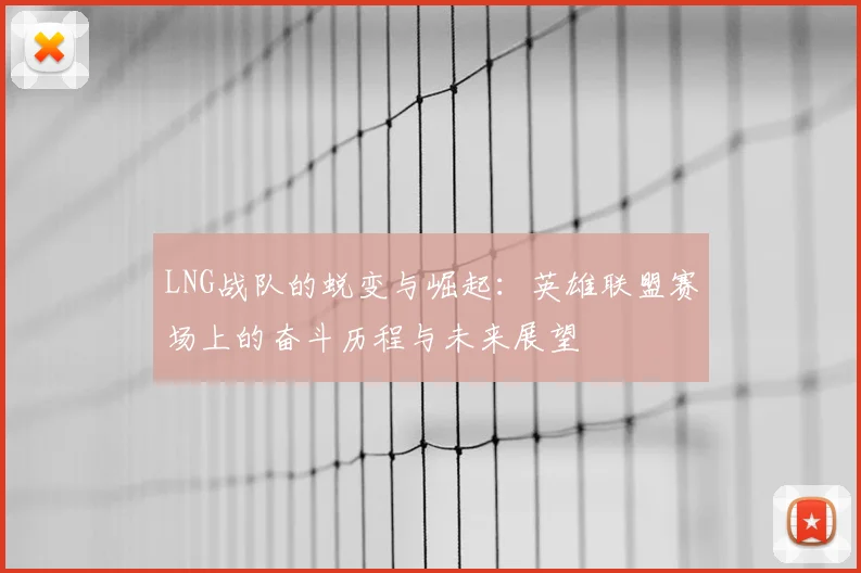 LNG战队的蜕变与崛起：英雄联盟赛场上的奋斗历程与未来展望